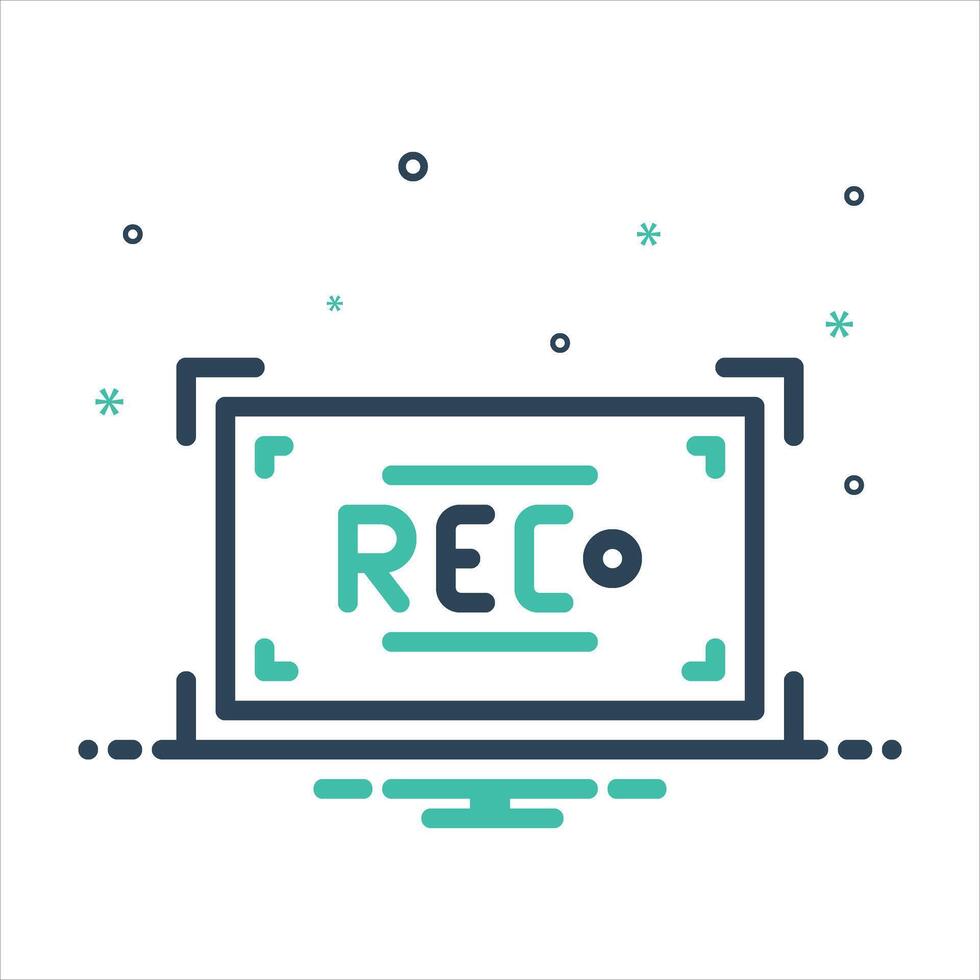 Mix icon rec vector