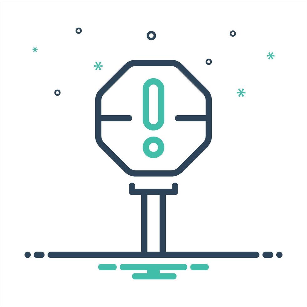 Mix icon warning vector