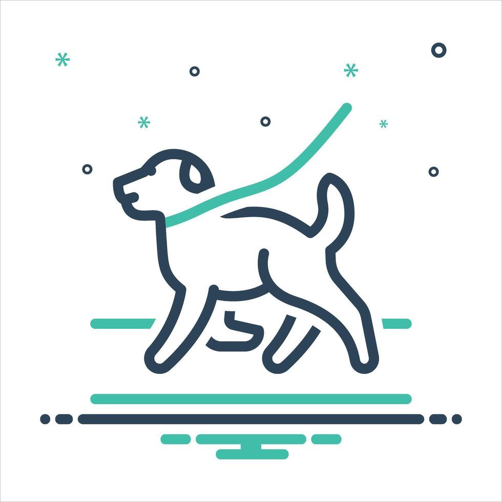 Mix icon dog-walk vector