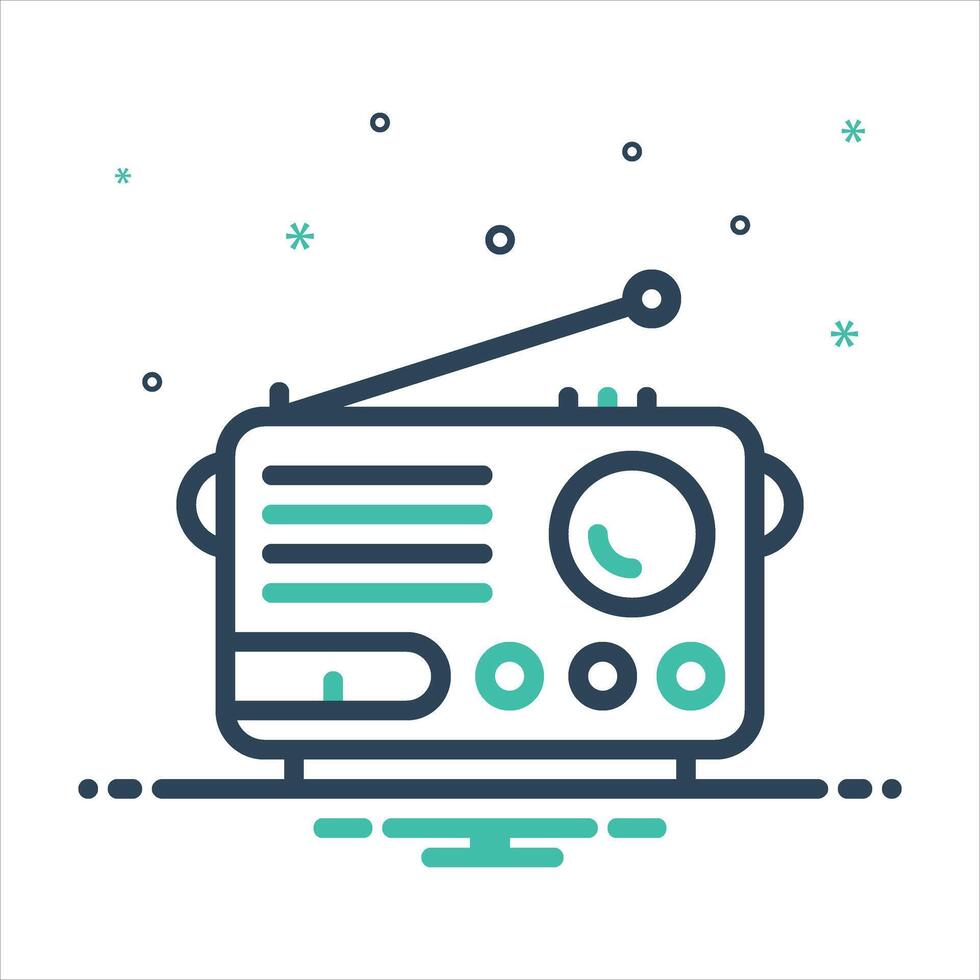 Mix icon radio vector