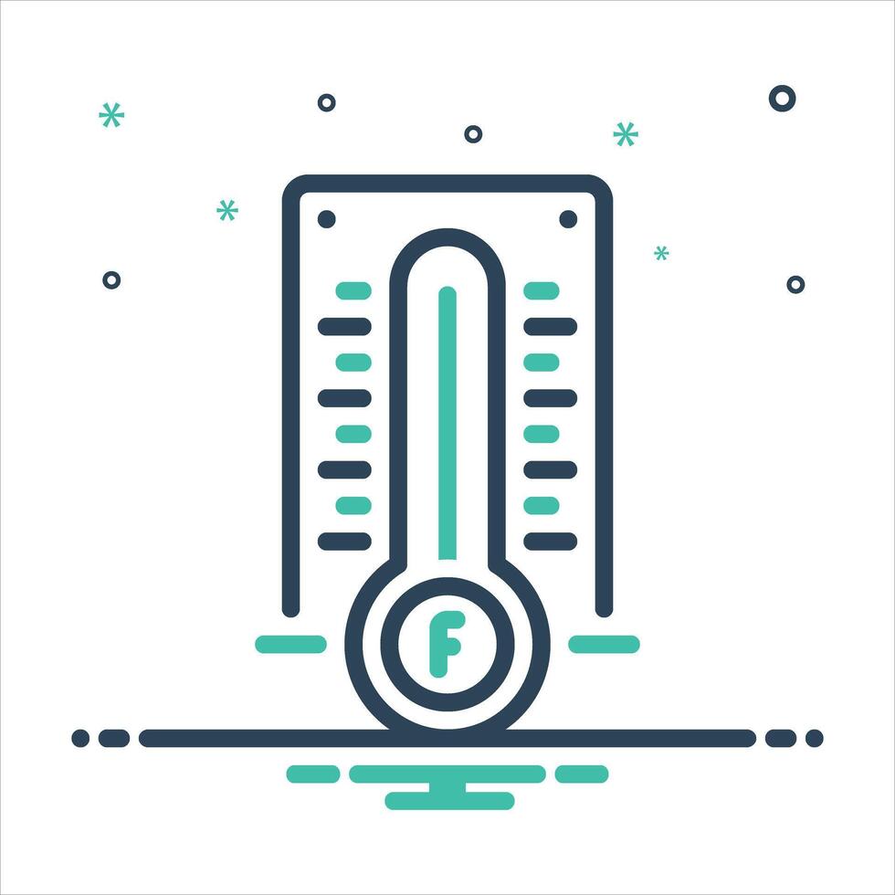 Mix icon fahrenheit vector