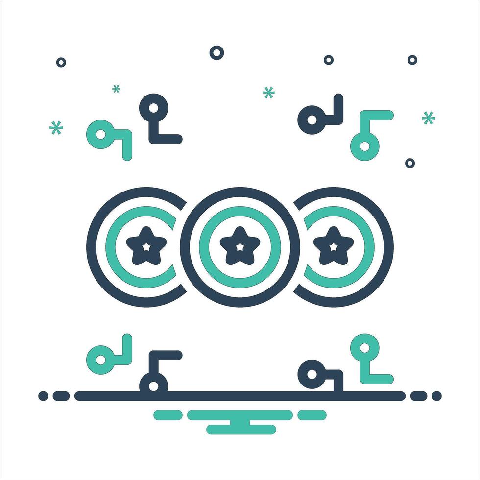 Mix icon tokens vector