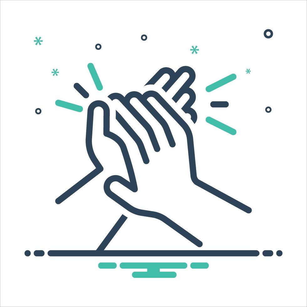 Mix icon applause vector