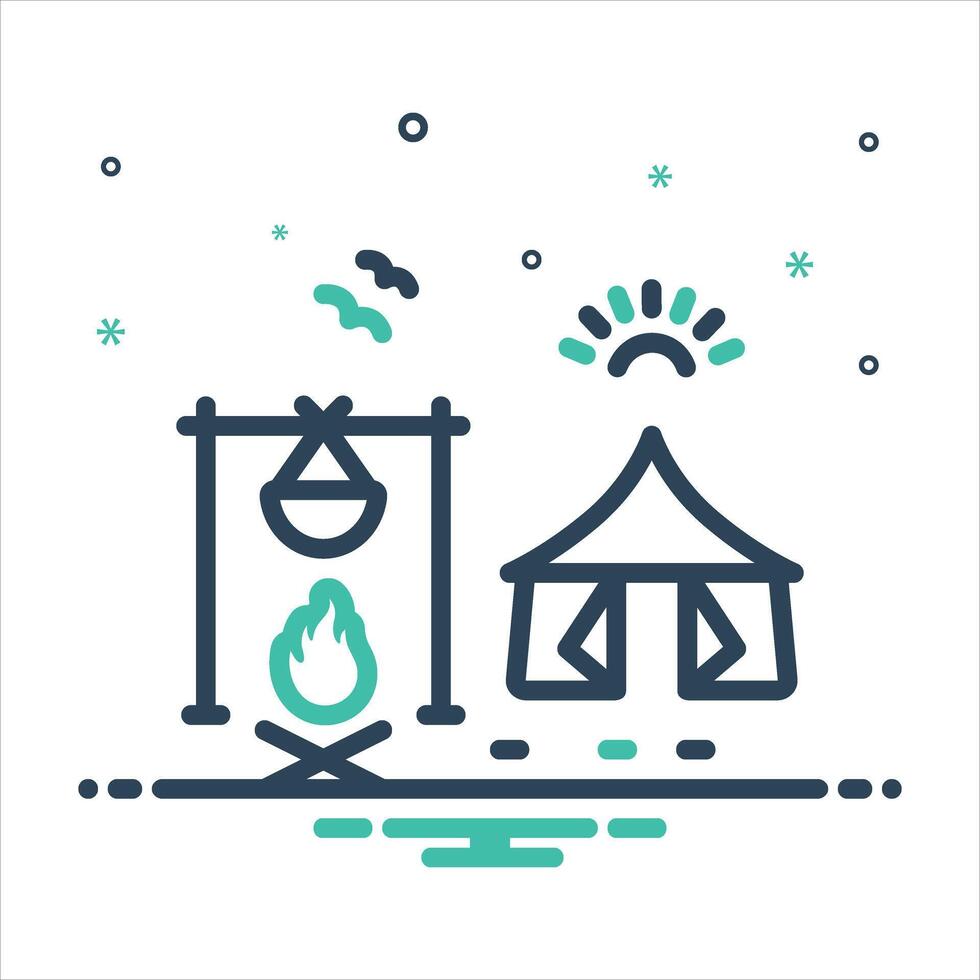 Mix icon camfire vector