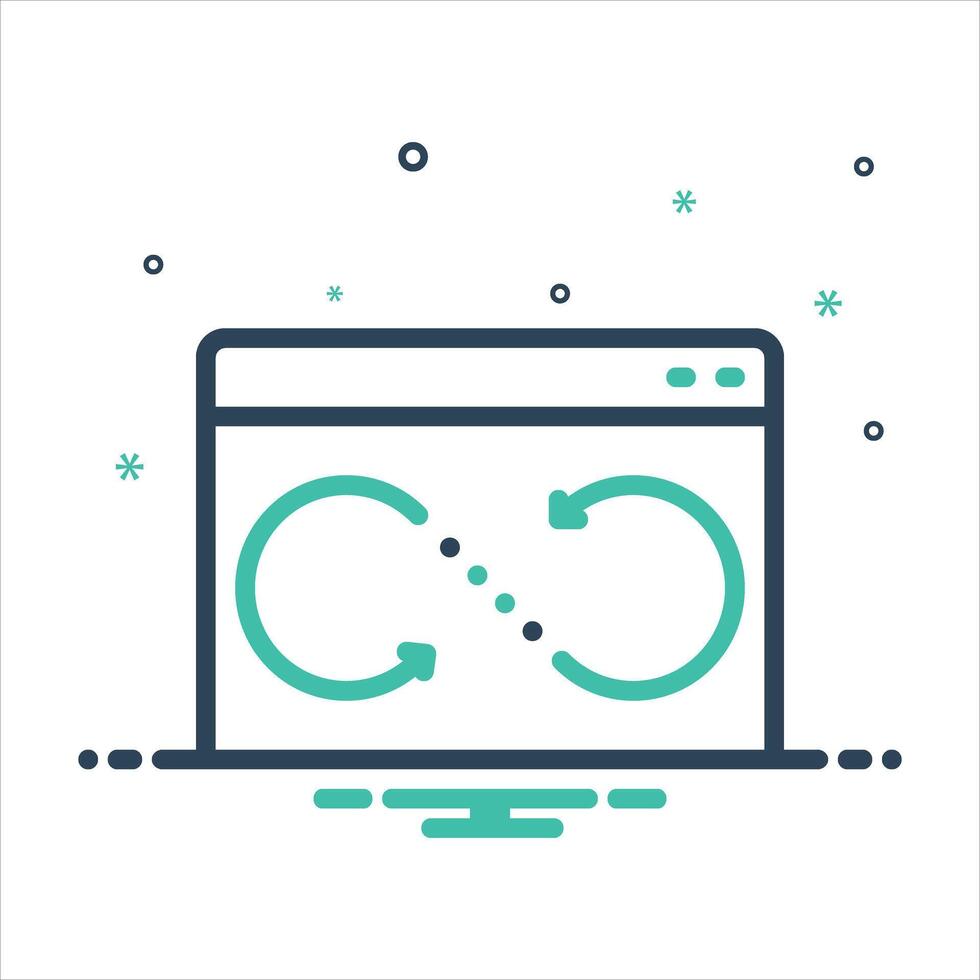 Mix icon sync vector