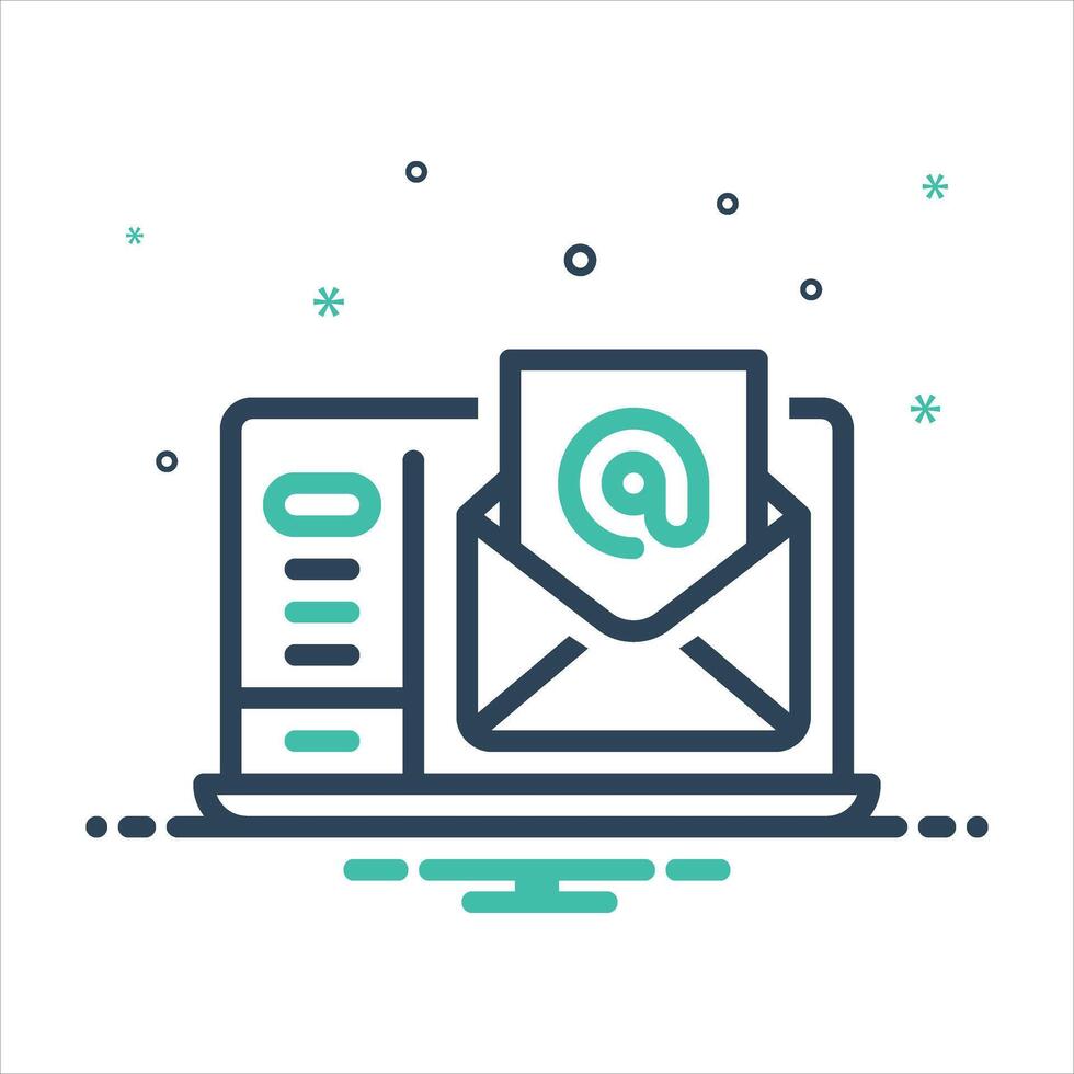 Mix icon email vector