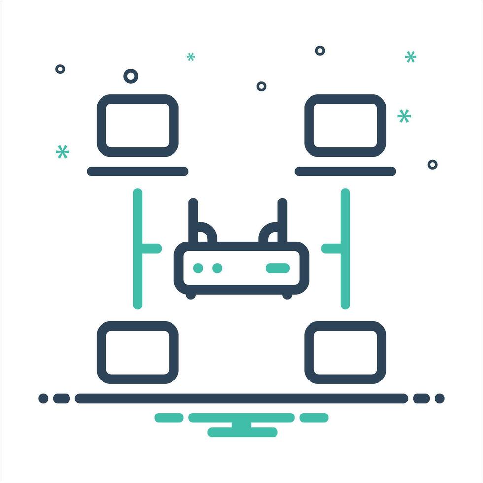 Mix bridge icon vector