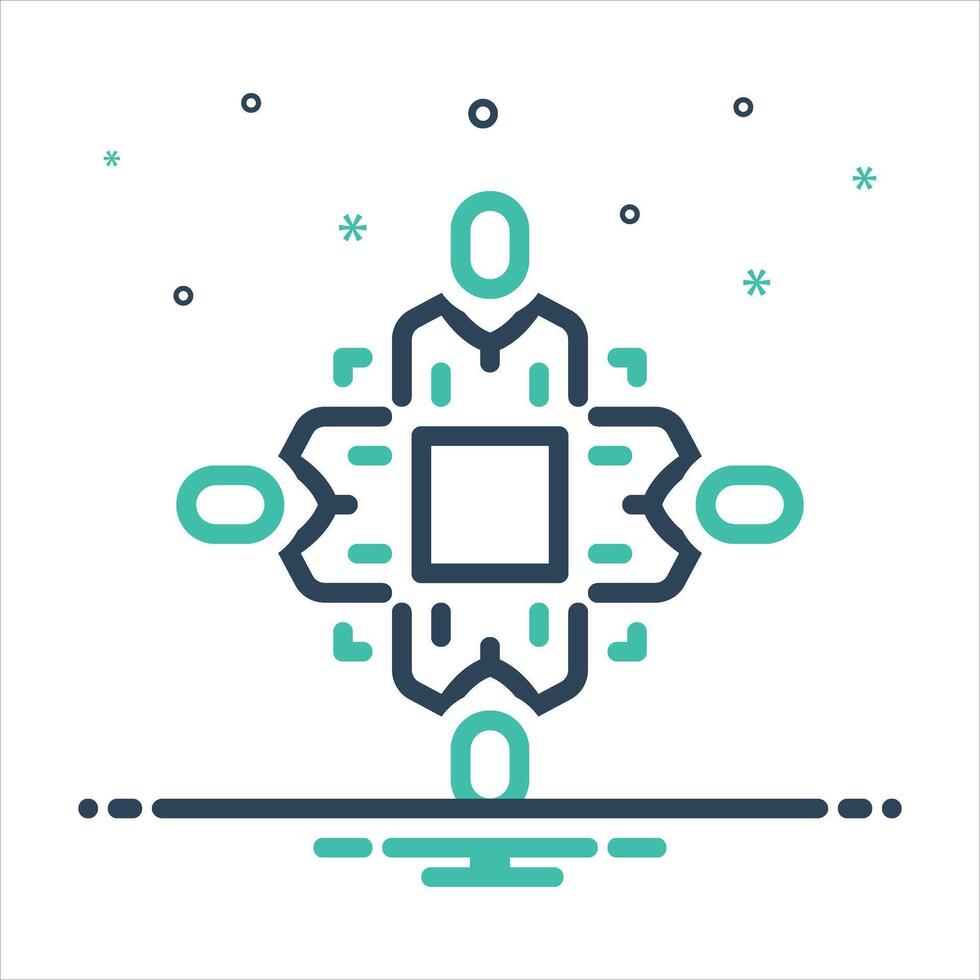 Mix icon together vector