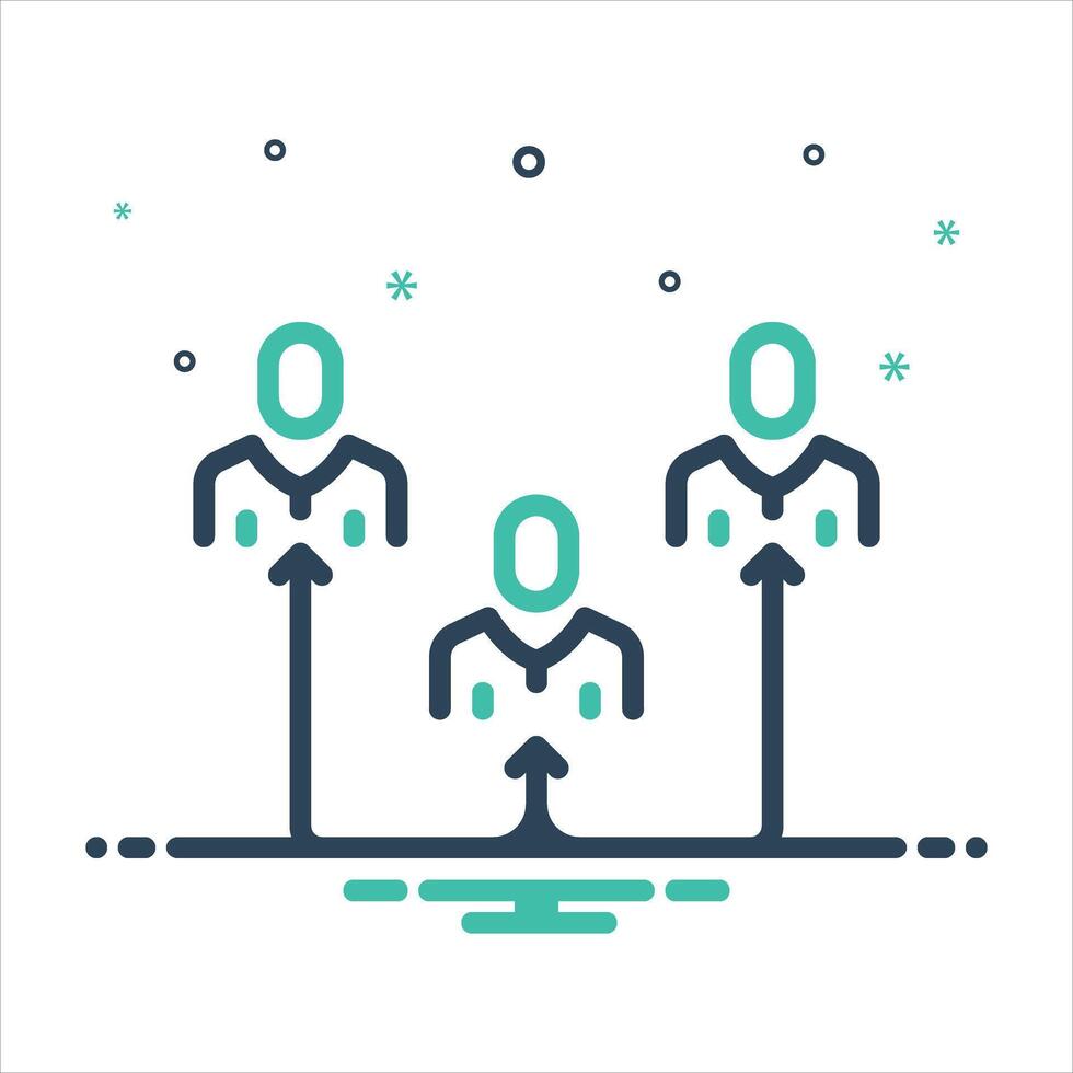 Mix icon interaction vector