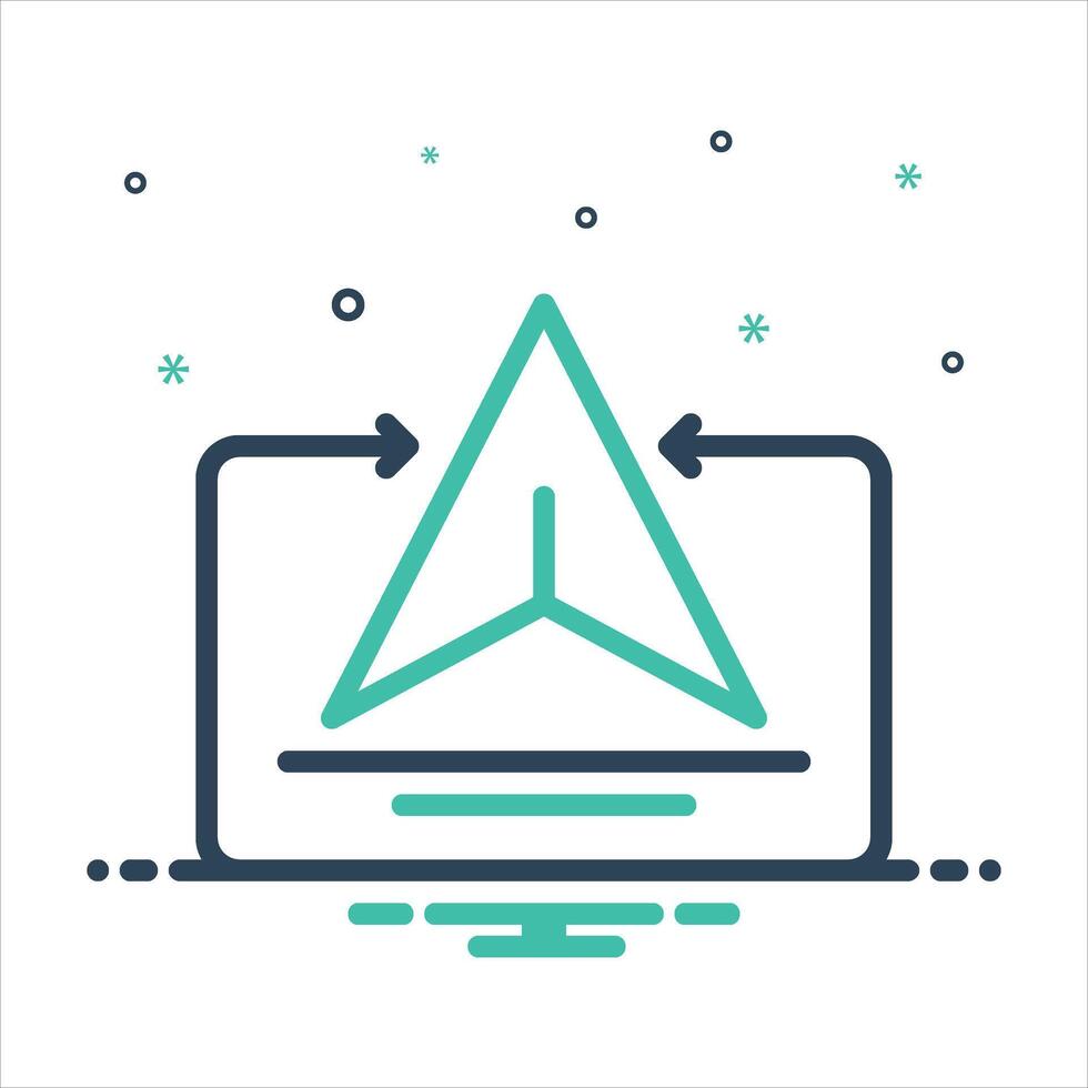 Mix icon share vector