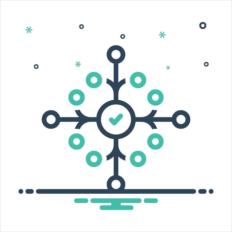 Mix icon connected vector