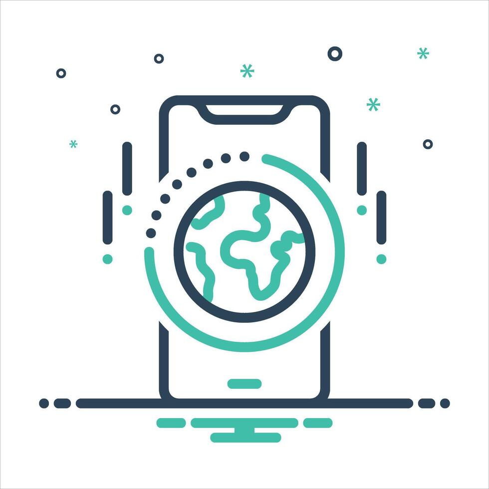 Mix icon internet vector