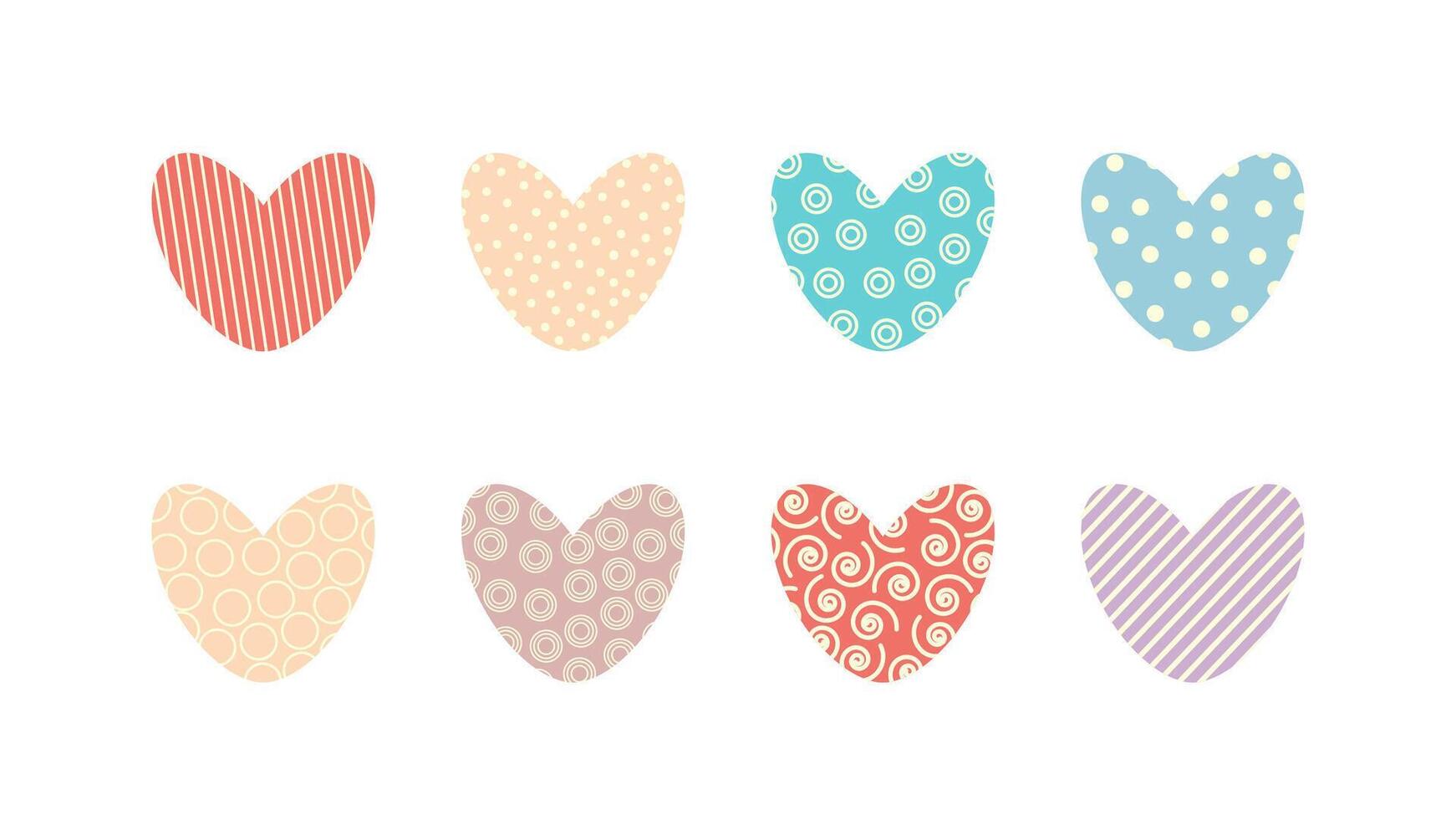 decorative heart bundle vector
