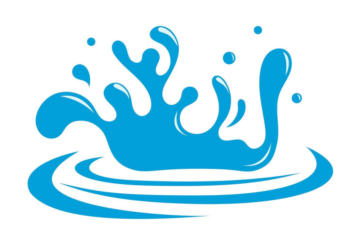 Blue water splash vector