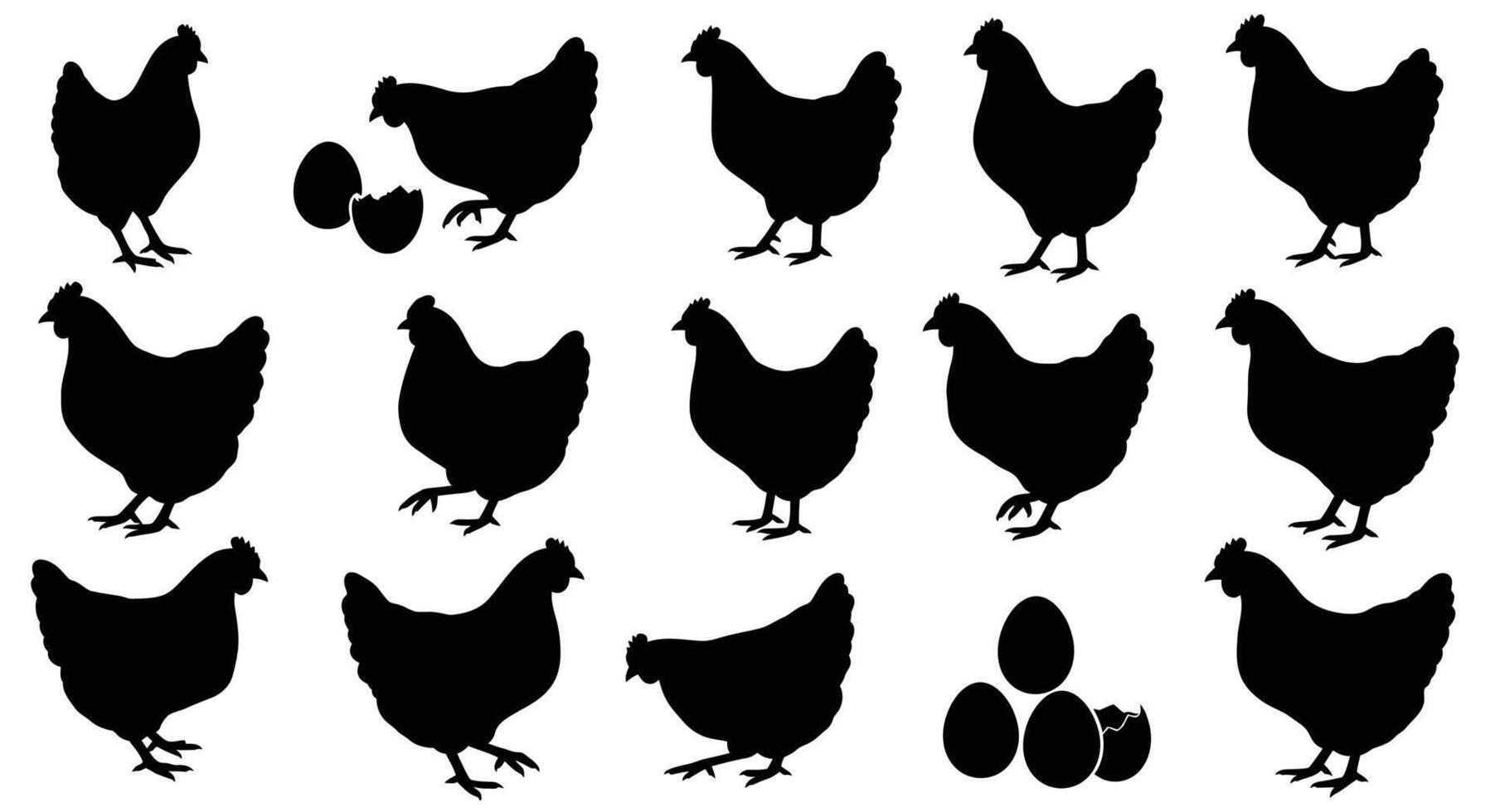 Chicken silhouette clip art vector