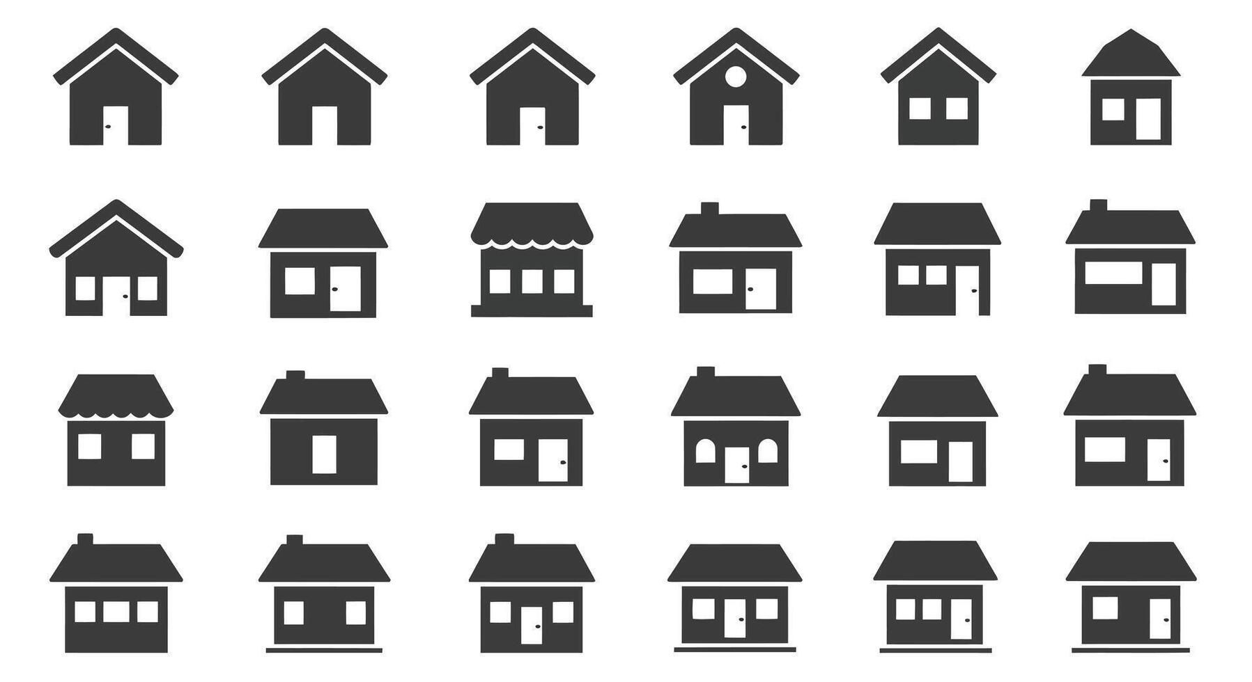 House icons set vector