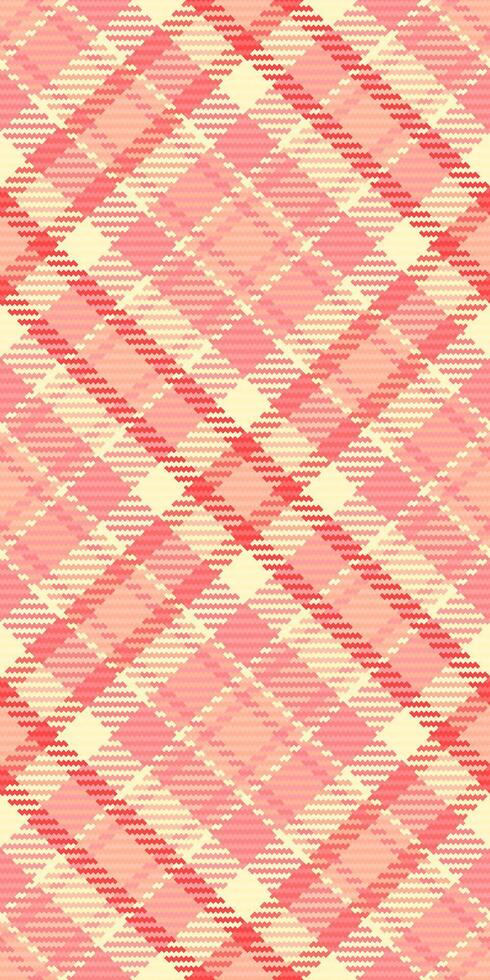 Luxurious seamless pattern , grid fabric textile check. T-shirt plaid tartan texture background in red and orange colors. vector