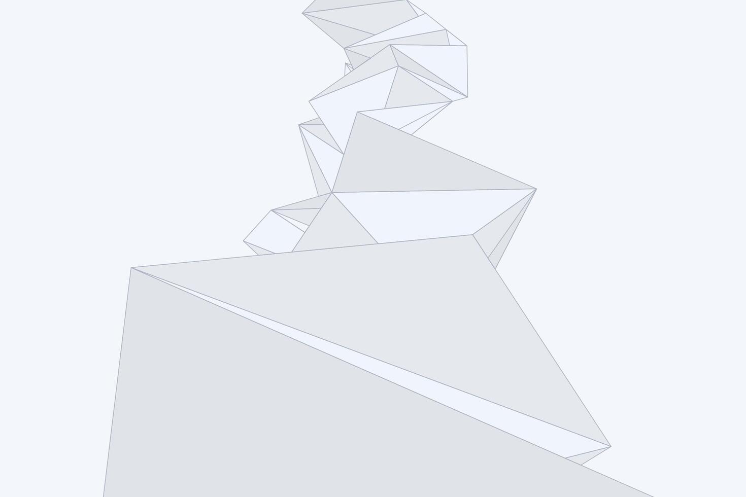 Minimalist background featuring abstract origami-style polygons with sharp angular lines and symmetry vector