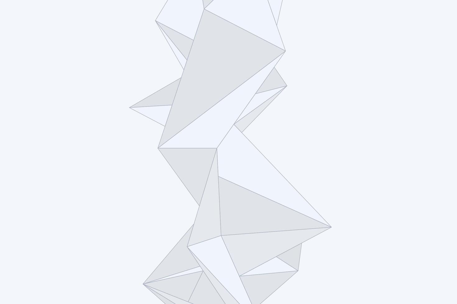 Clean and abstract illustration of polygon origami peaks creating a modern and minimal background vector