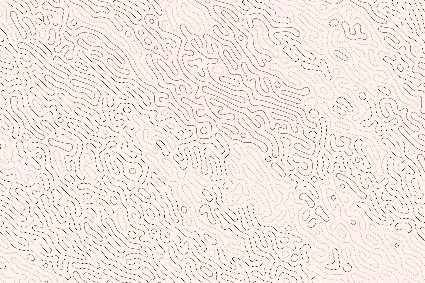 Creative wire organic design with abstract curves in red and dotted white on white surface vector