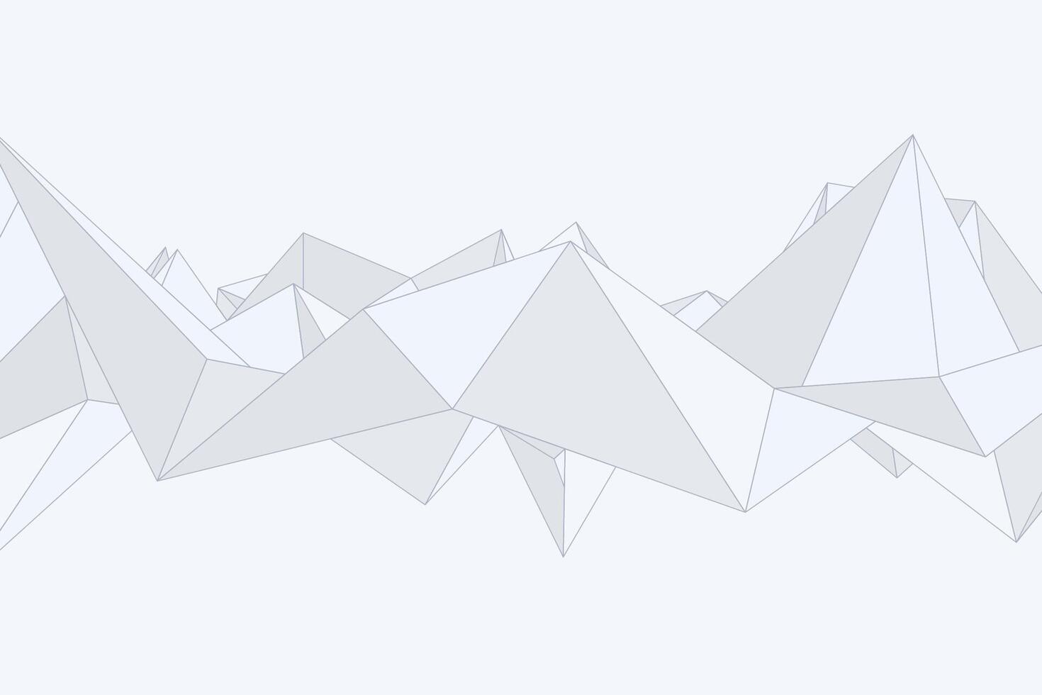 Light-toned background composed of geometric origami polygon structures in a minimal abstract design vector