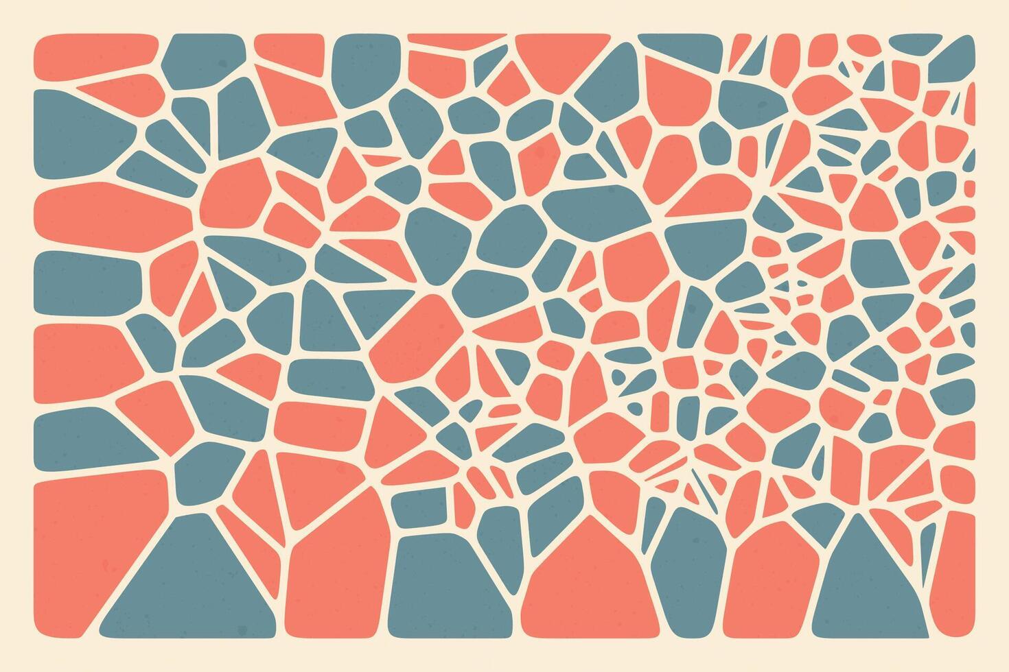 Colorful voronoi background with scattered polygonal cells in an artistic composition vector