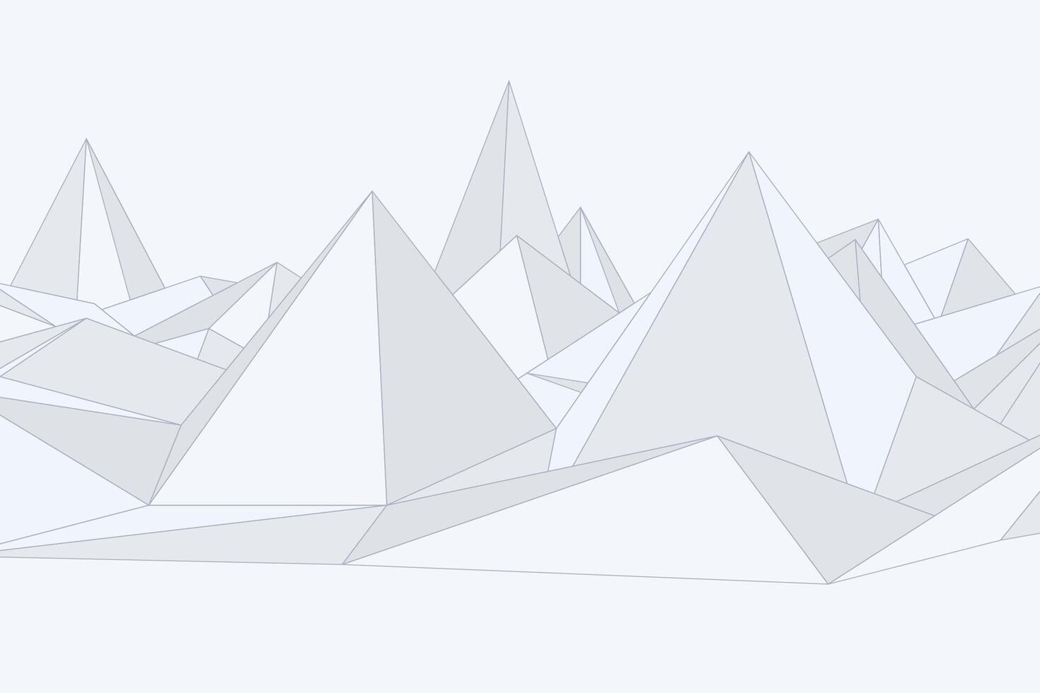 Artistic background featuring folded polygon shapes arranged like origami mountains in geometric layout vector