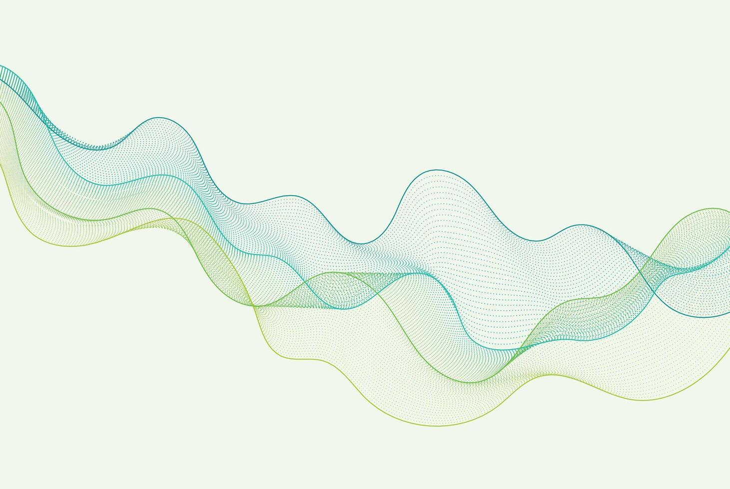 Abstract background with gradient contour wave shapes formed by colored particles for a dynamic and fluid visual impression vector