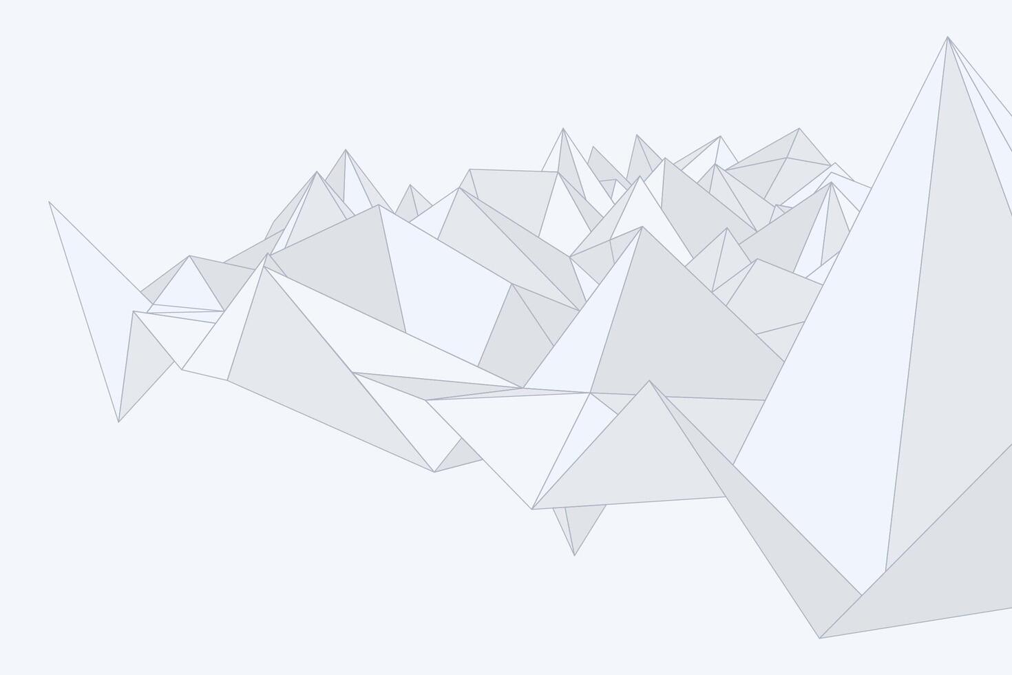 A modern abstract background with geometric polygonal forms resembling origami paper peaks in style vector