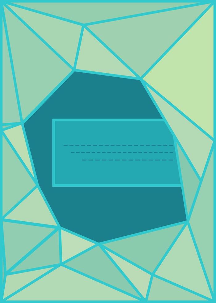 Geometric Pattern. polygonal green cover vector