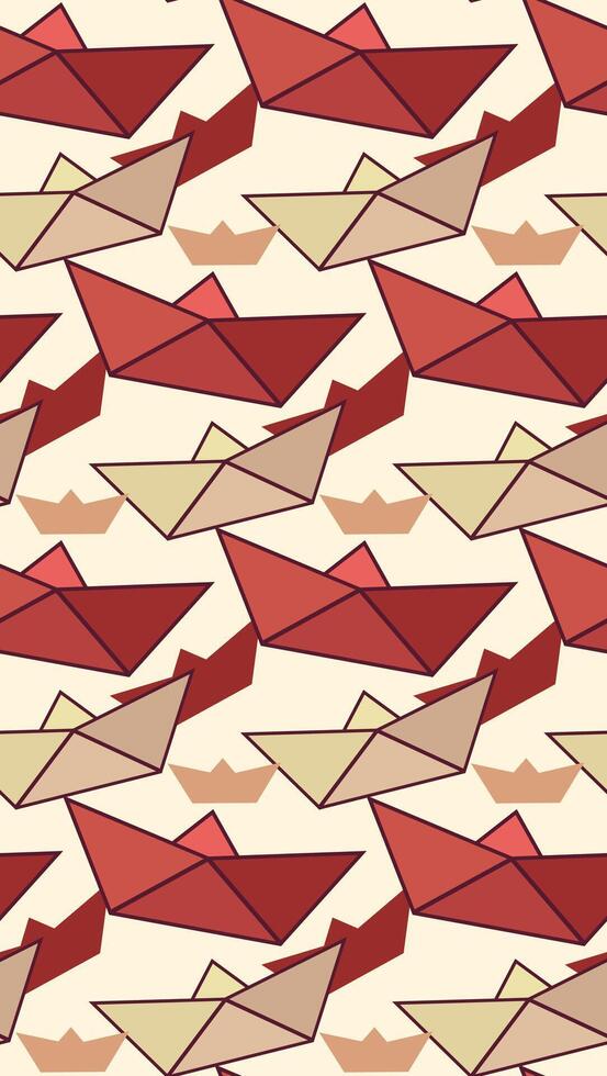 Pattern with paper boats vector