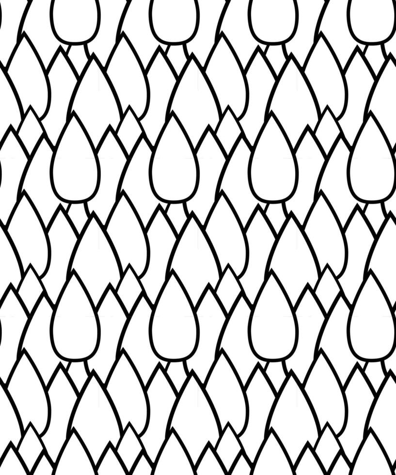 Seamless abstract background. Black and white pattern with drops vector