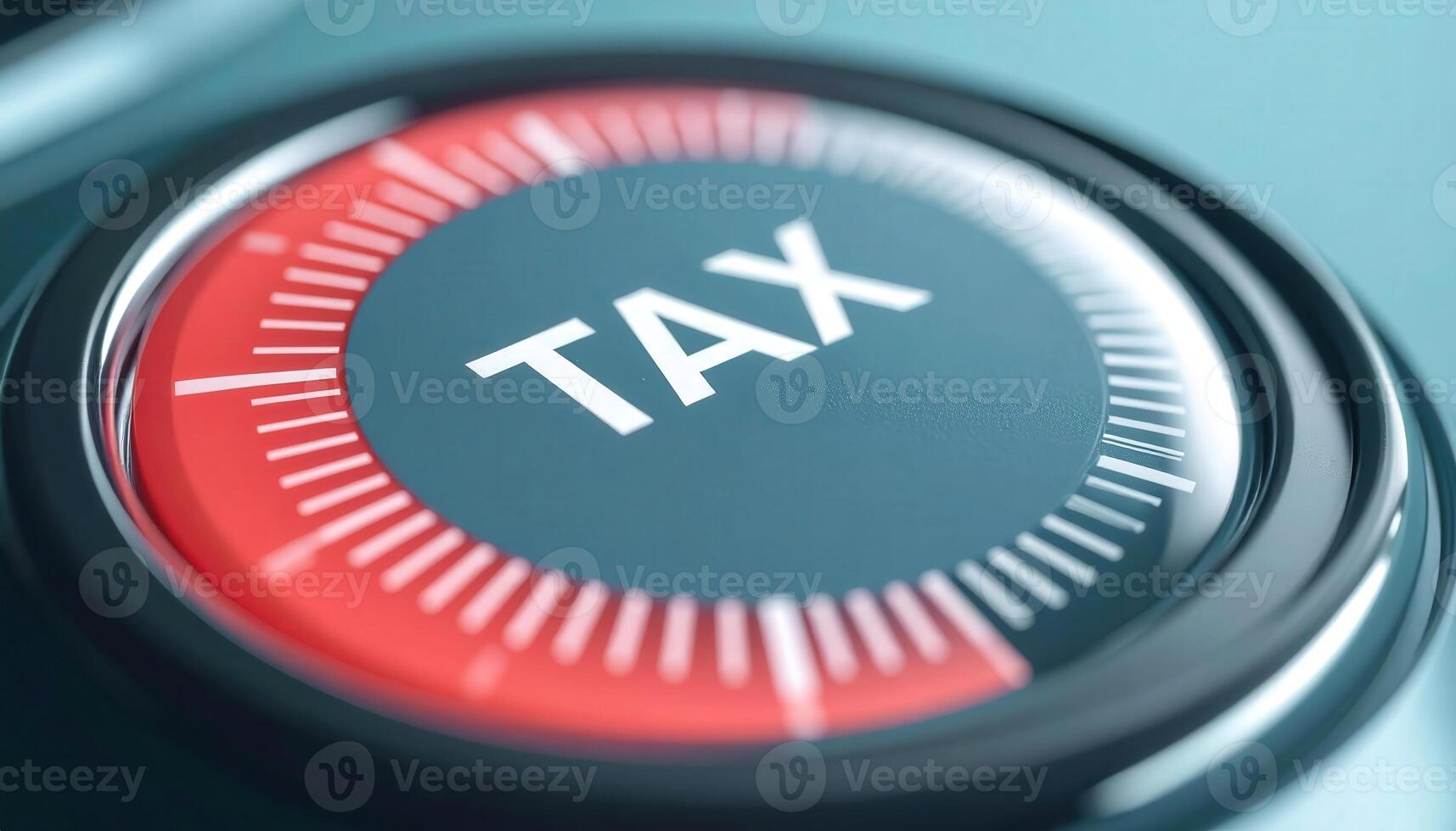 Close-Up Image of a Tax Dial with Crisp Details and Vibrant Coral Tones photo