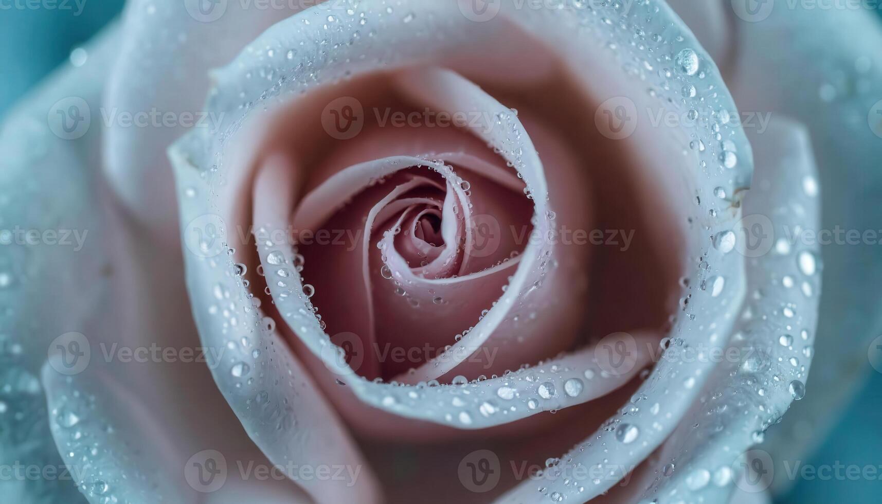 Close-Up of Pink Rose with Water Droplets on Petals for Nature Lovers photo