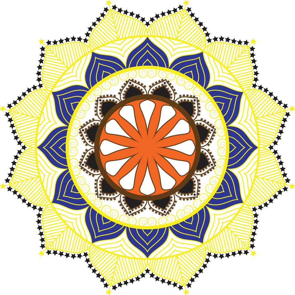 mandala round ornament design art vector
