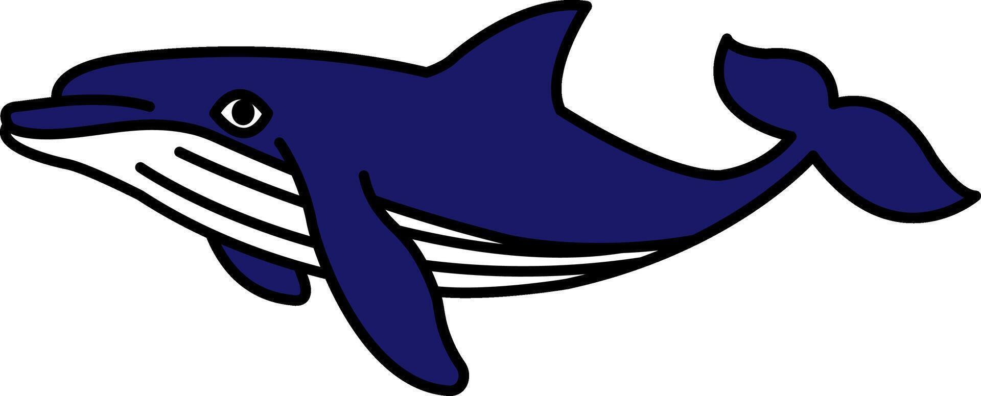 isolate whale icon vector