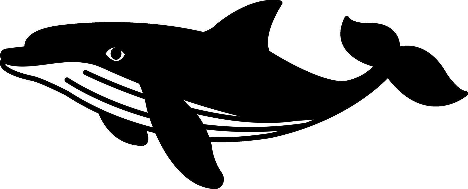 isolate black and white whale icon vector