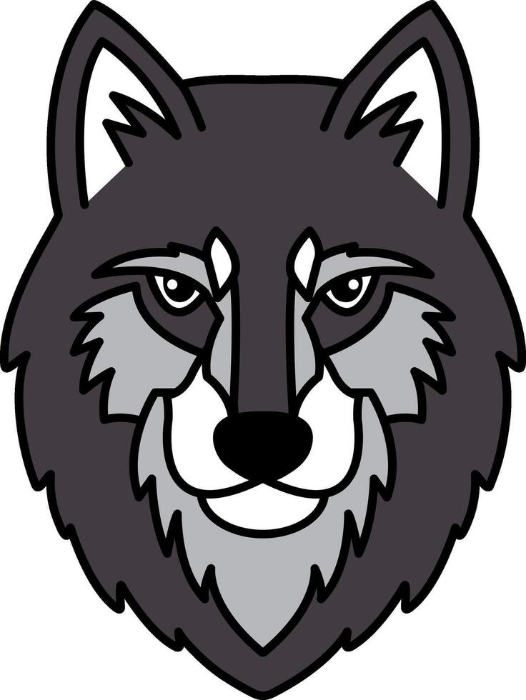 illustration of a wolf icon vector