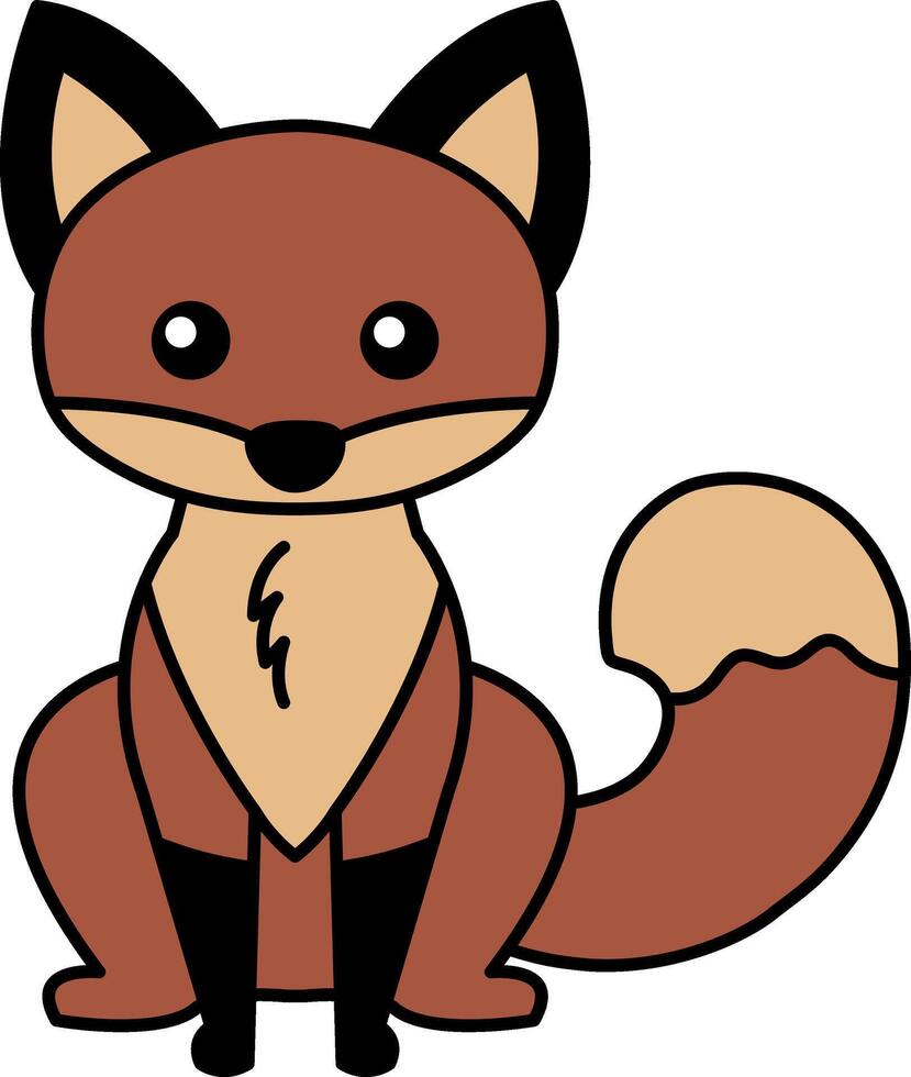 illustration of a fox icon vector