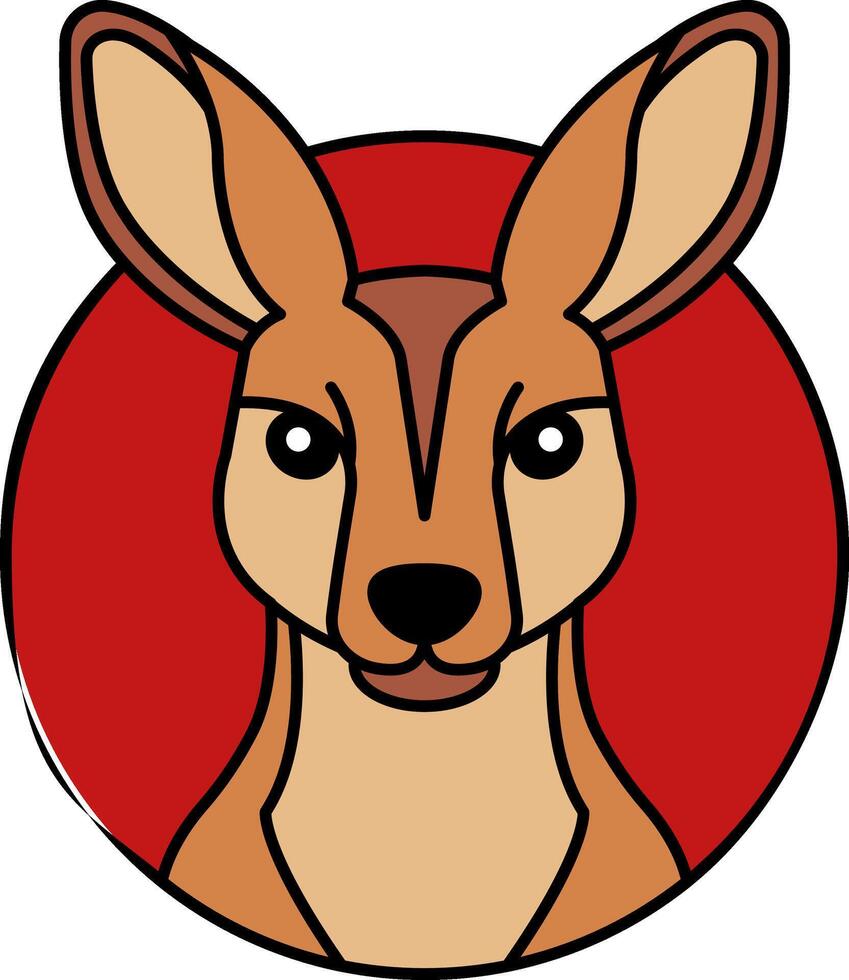isolate kangaroo icon vector