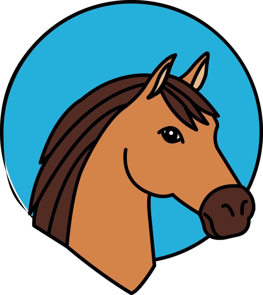 isolate horse icon vector