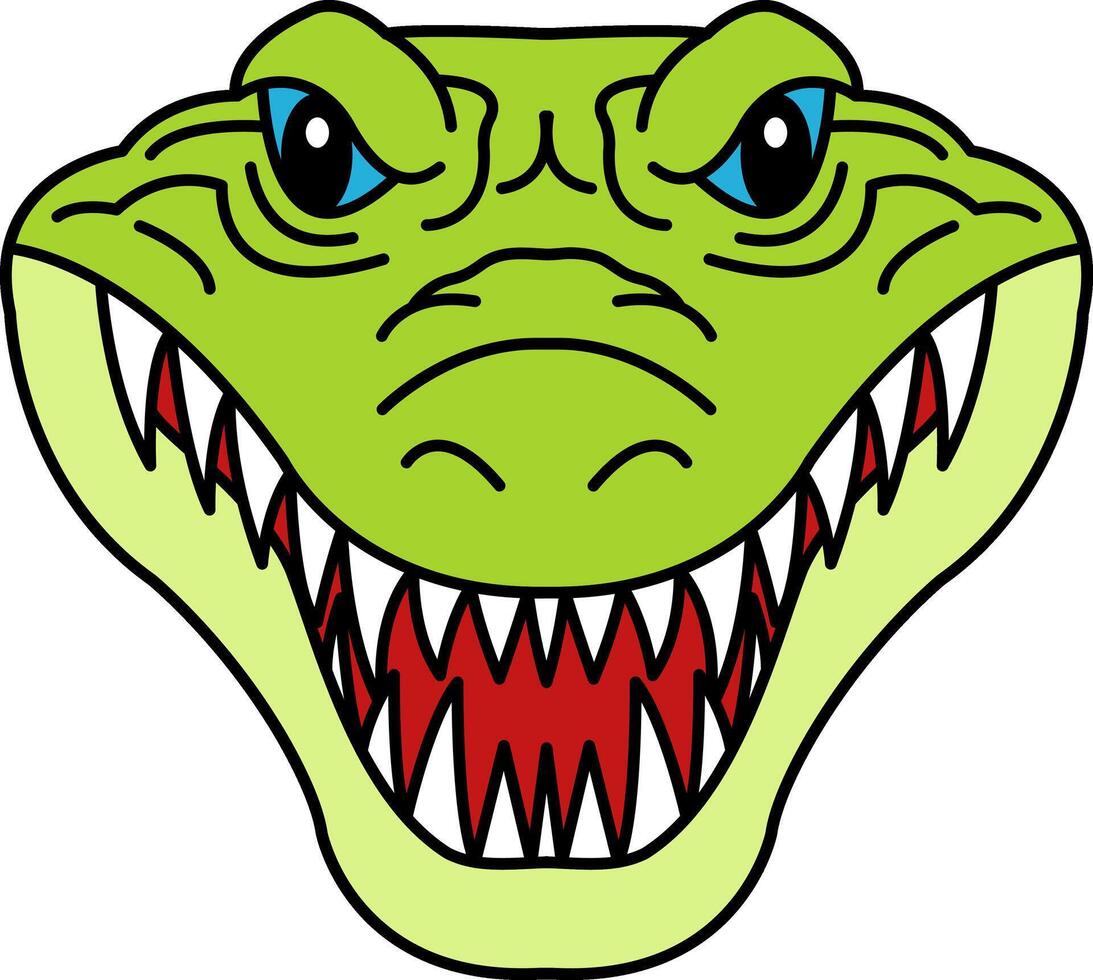 isolate crocodile icon vector