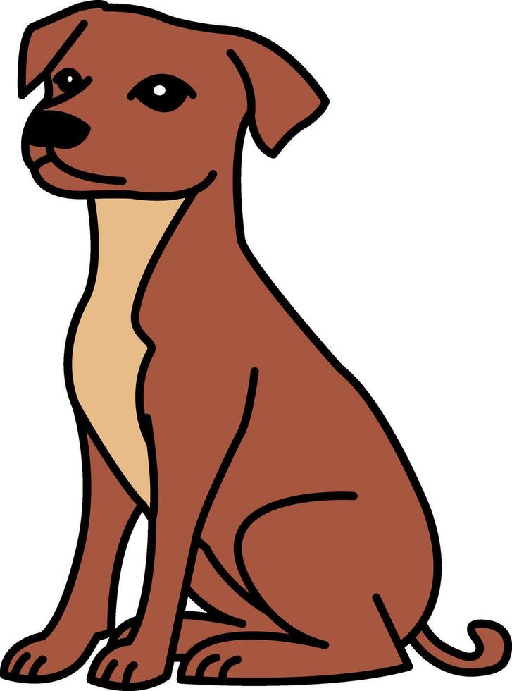 isolate illustration of a dog icon vector