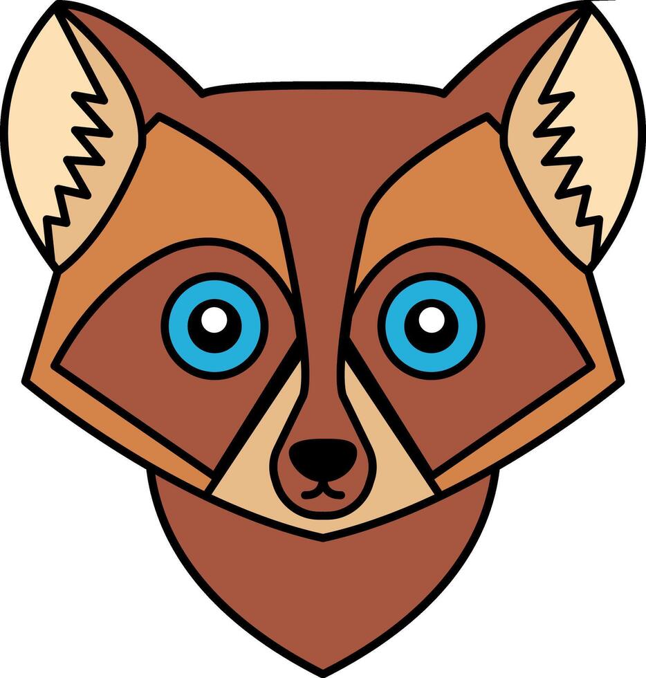 isolate raccoon icon vector