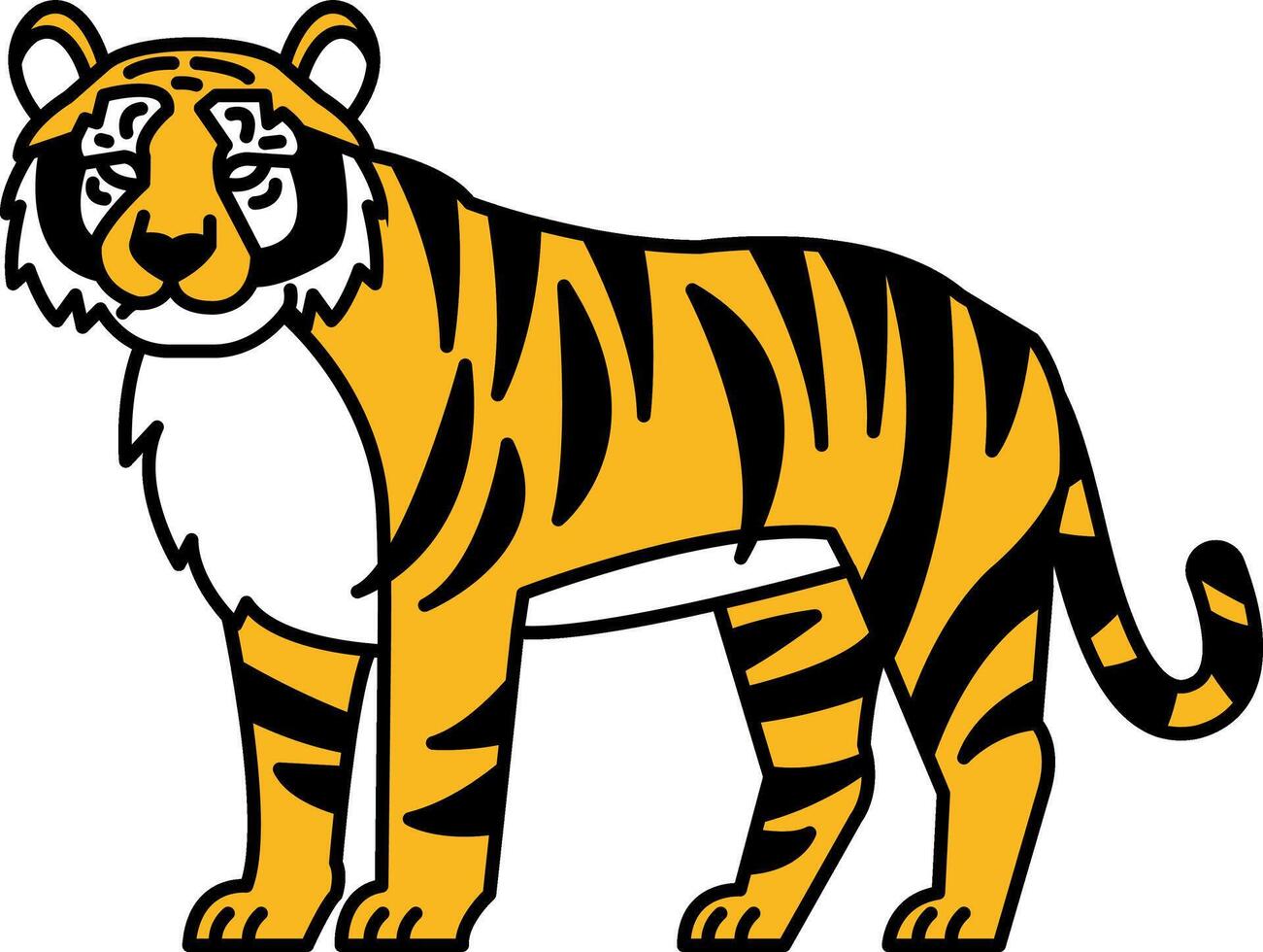 illustration of a tiger icon vector