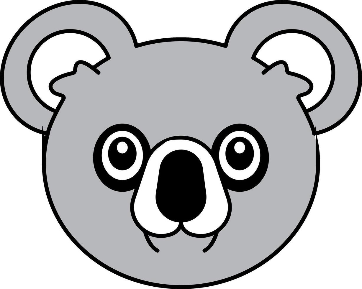 isolate illustration of a koala icon vector
