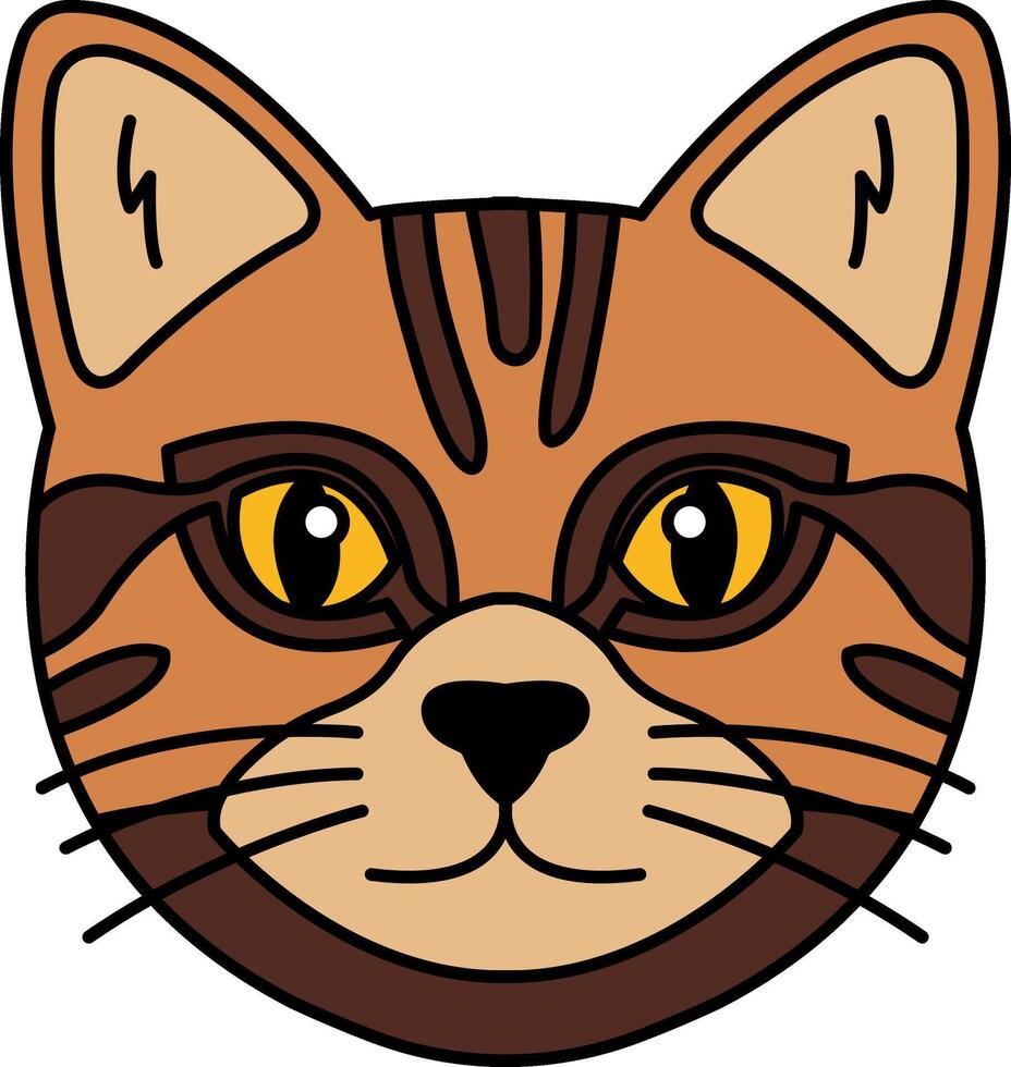 isolate illustration of cat icon vector