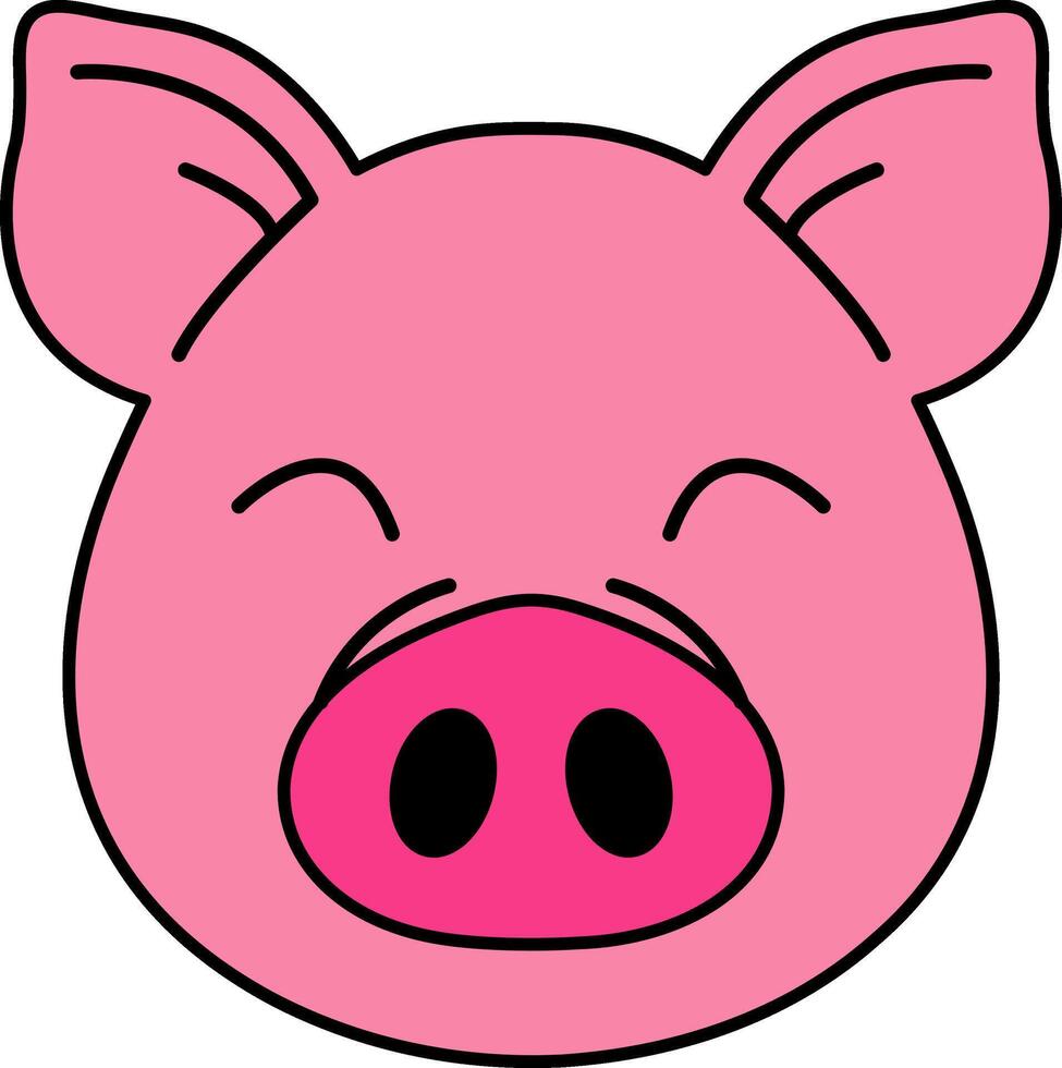 isolate pig icon vector
