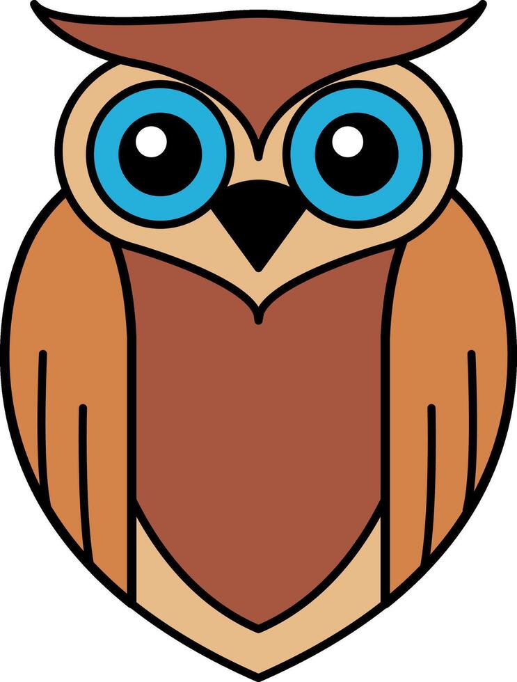 isolate owl illustration icon vector