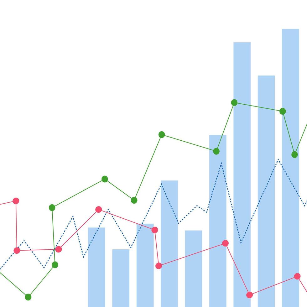 a graph showing the growth of a business vector